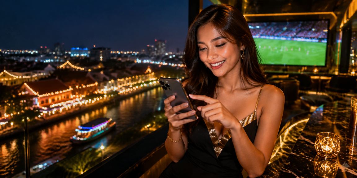 Pemain Melaka melihat pertaruhan football melalui aplikasi puma77 Android